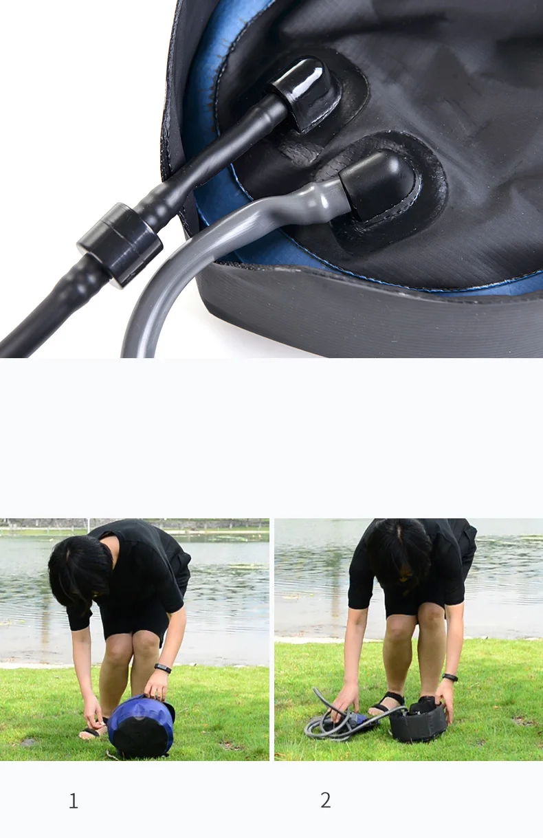 Naturehike 11L Camping Shower Water Bag Faucet Portable Inflatable Car Washing Pressure Shower Bag outdoor tools