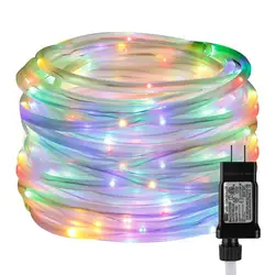 10/20/30M LED New Year Christmas Garland Tube Light Rope Festoon String Lamp EU Plug Powered Outdoor Christmas Tree Decoration