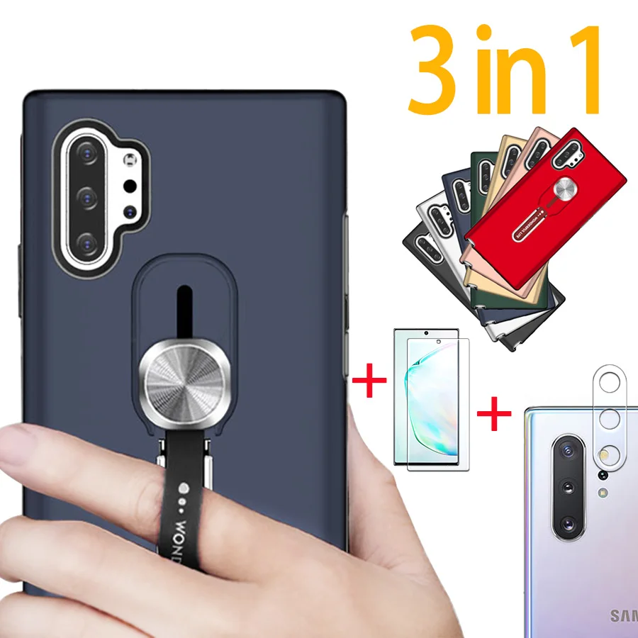 3в1 Note10 Plus чехол Роскошный для samsung Galaxy Note 10 Pro Чехол телефона не 10Pro s с объективом