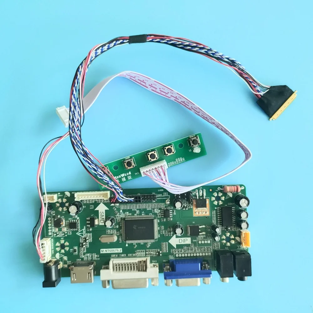 

Комплект для телефона/платы контроллера L52 HDMI DIY LED VGA LCD светодиодный M.NT68676 DVI 1366X768 монитор 15,6 "панельный экран