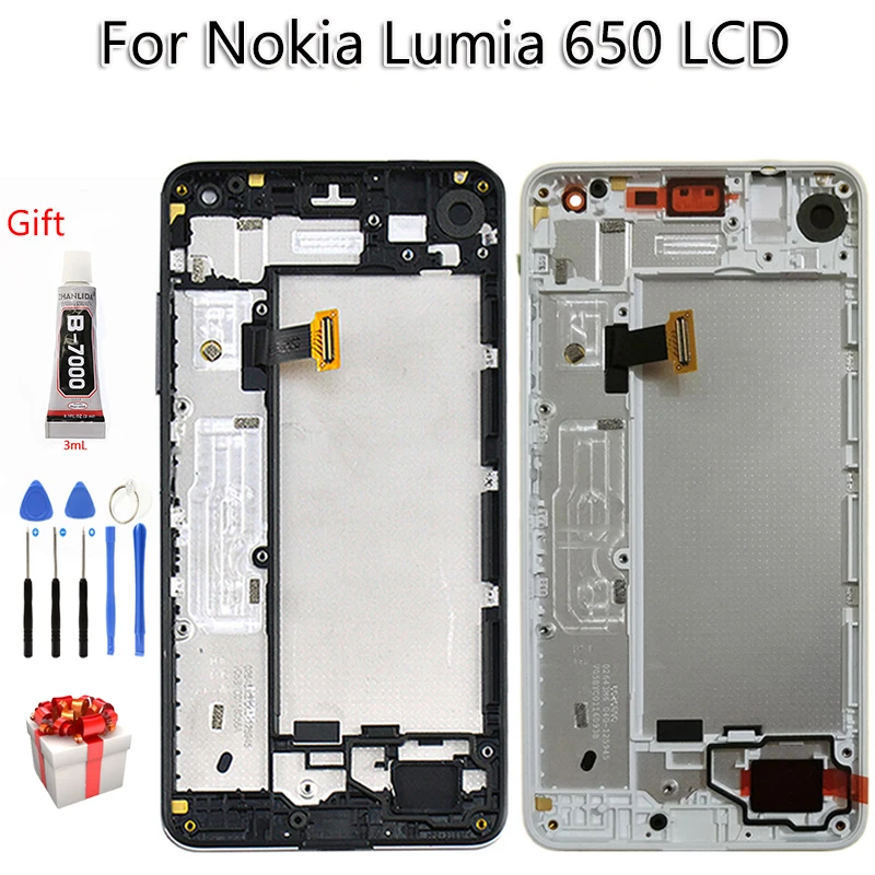 

5.0" For Nokia Lumia 650 RM 1152 1113 LCD Display Touch Screen Original Digitizer Assembly With Frame Free Tools