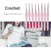 8Pcs Crochet Hook Knitting Needles Set Plastic Handle DIY Craft Sewing Kits Stitches Tools for Weaving Sewing Crafts ► Photo 3/6