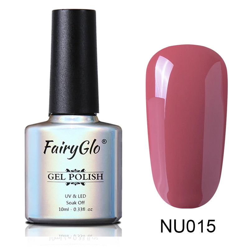 FairyGlo 10 мл фиолетовый серии УФ-лак для ногтей Vernis полу Перманентный лак для ногтей УФ Гель-лак для ногтей Цвет Гель-лак для маникюра - Цвет: NU015