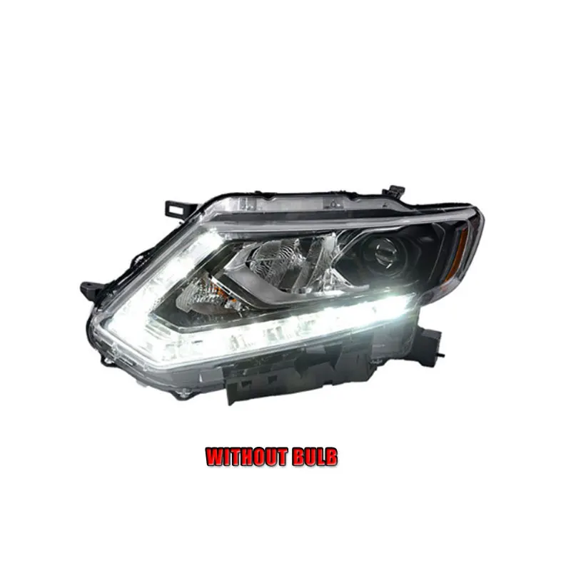 without bulb version 2 шт. автомобиль Стиль светодиодный фары для Nissan X-Trail для X-Trail налобный фонарь светодиодный DRL Объектив Двойной Луч H7 спрятал bi Xenon объектива - Цвет: without bulb version