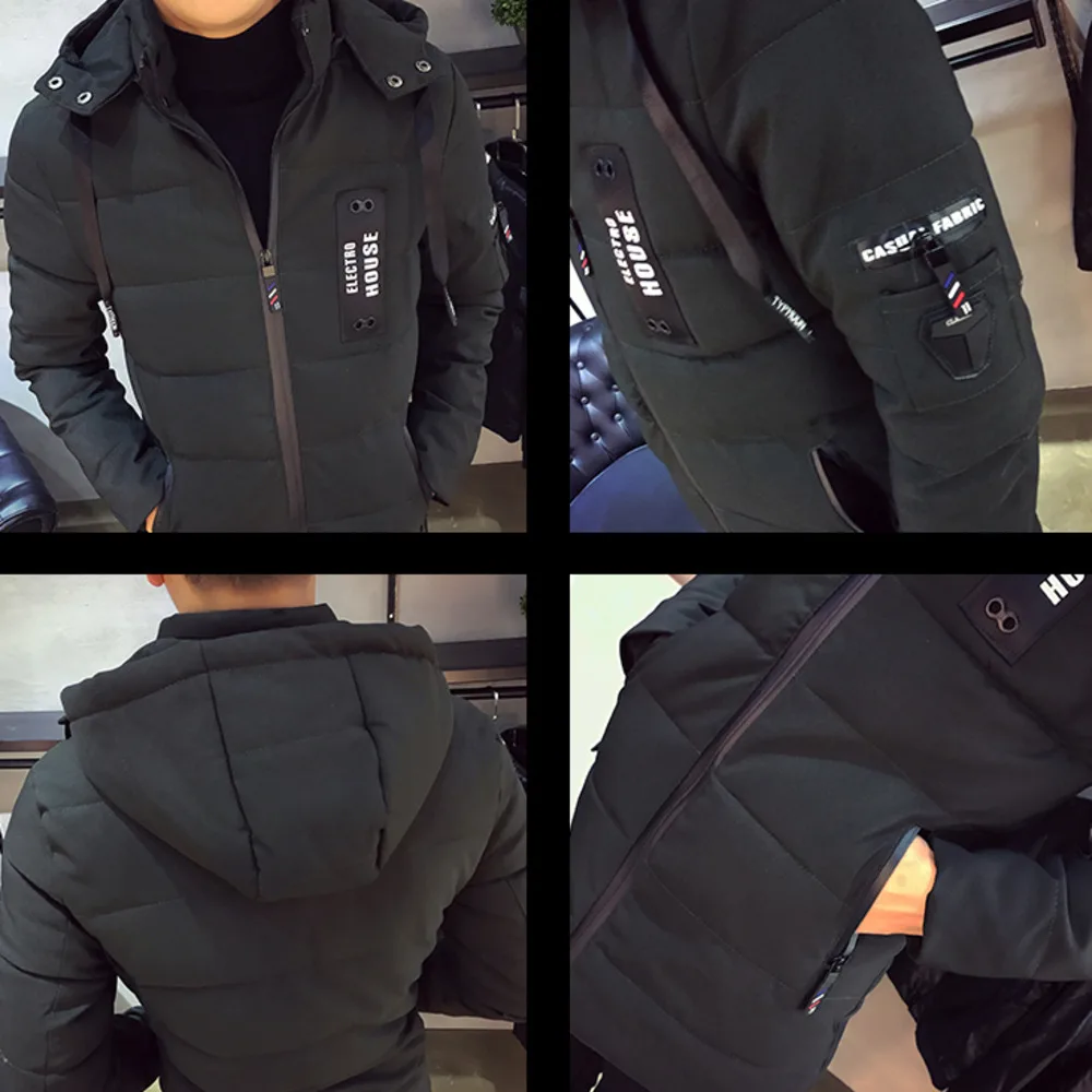 Windbreaker Hoodies Jacket Men Winter Cotton Thicken Warm Parkas Coat High Quality Streetwear Hiphop Jacket Brand Clothing