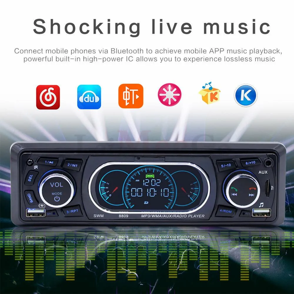 Handsfree Bluetooth Car Stereo Radio MP3 Player 1 Din Car Radio AUXTF2USB FM Auto Radio With Lcd Display Music Car stereo (19)