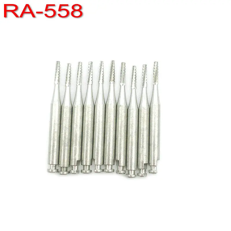 10Pcs/Box Dental RA Burs Tungsten Steel Carbide Burs Dental Lab Low
