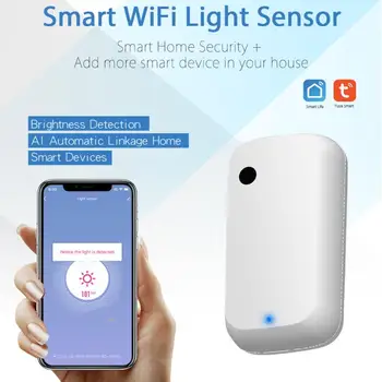 

Tuya Smart Home 180 ° WIFI Illuminance Sensor Smart WiFi Brightness Sensor Smart Life Powered By USB Light Sensor
