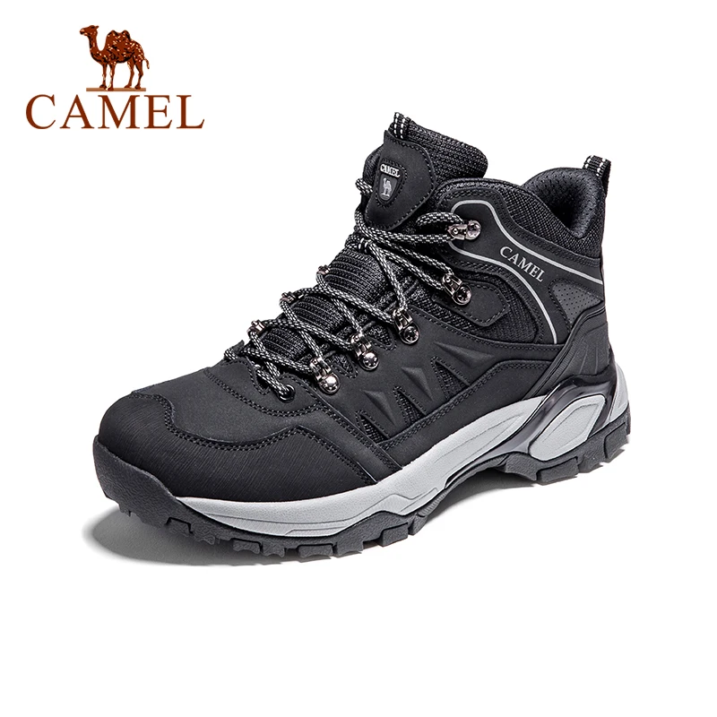 CAMEL Men Hiking Shoes Climbing Backpacking Trekking Boots Outdoor Shoes Anti slip Mountain Tactical Boots Warm High top Shoes