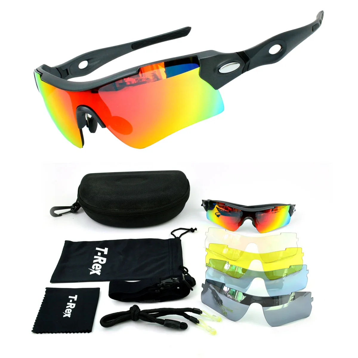 

Bloomberg Riding Sports Outdoor Bicycle Sun Glasses Myopia Goggles Five Group Lens