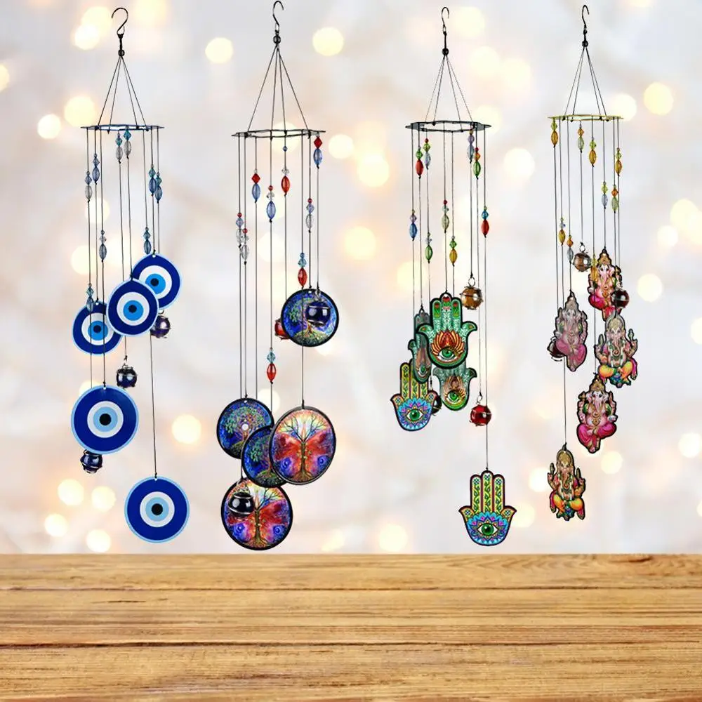 H& D 4 стиля ручной работы ветряные колокольчики амулет кулон Радуга Suncatcher домашний сад висячие украшения благословение Защита подарок