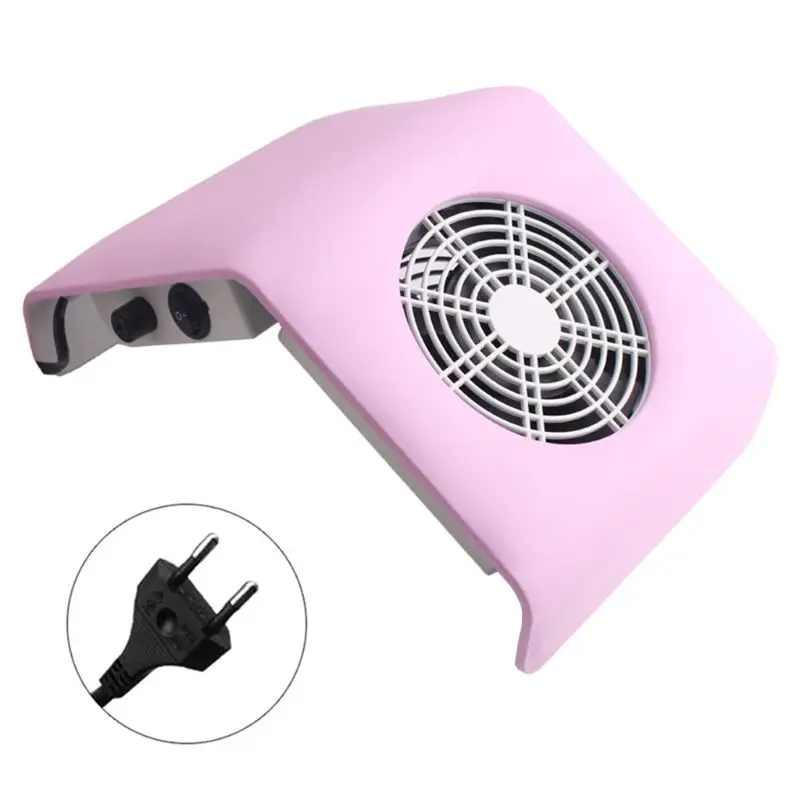Pink EU Plug Профессиональный коллектор для всасывания пыли с ногтей Вентилятор пылесос маникюрный аппарат салонные инструменты - Цвет: Pink EU Plug