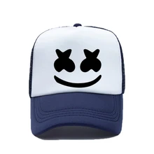 Бейсбольная кепка Marshmallow для мужчин и женщин со смайликом шляпы от солнца модные DJ Bone в стиле панк хип-хоп Уличная дышащая Кепка s TG0104