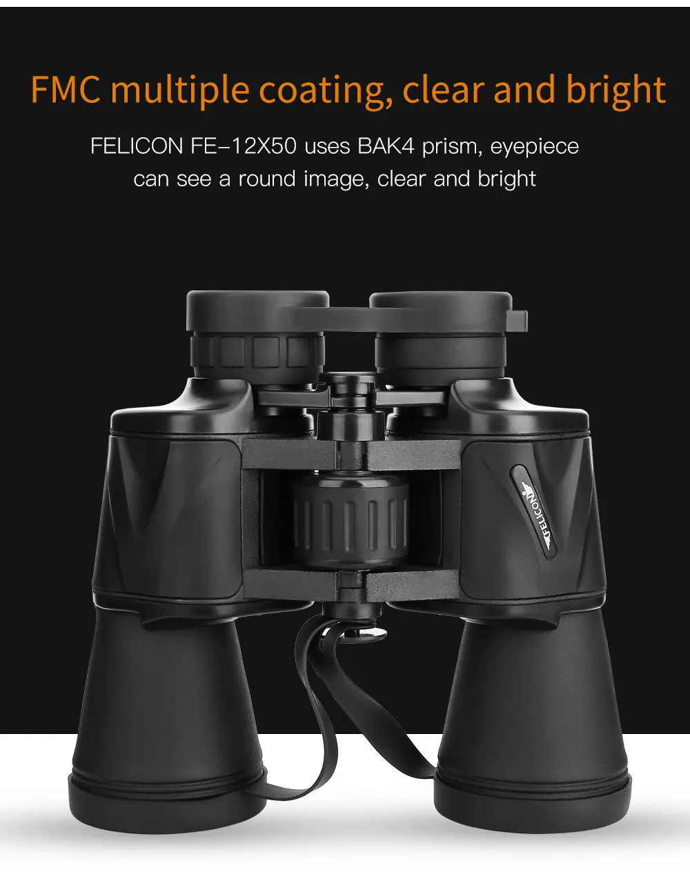 FELICON FE-12X50 бинокли наружные дальний телескоп