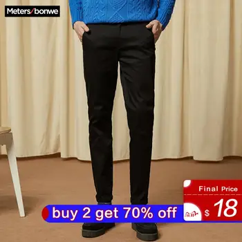 

Metersbonwe Men Straight Pants New Autumn Winter Casual Trousers Slim fit Little pants Fashion Male Brand Trousers High Quality