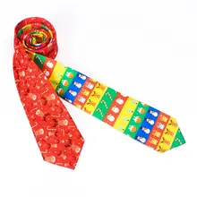 Новинка, мужские рождественские галстуки, новые милые галстуки с принтом рождественской елки для праздников и вечеринок