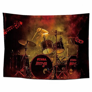 

Large Musical Notes Hip Hop Rock Tapestry Wall Art Rock Reggae Flag Banners Hanging Paintings Wall Carpet Wallpaper Home Decor A