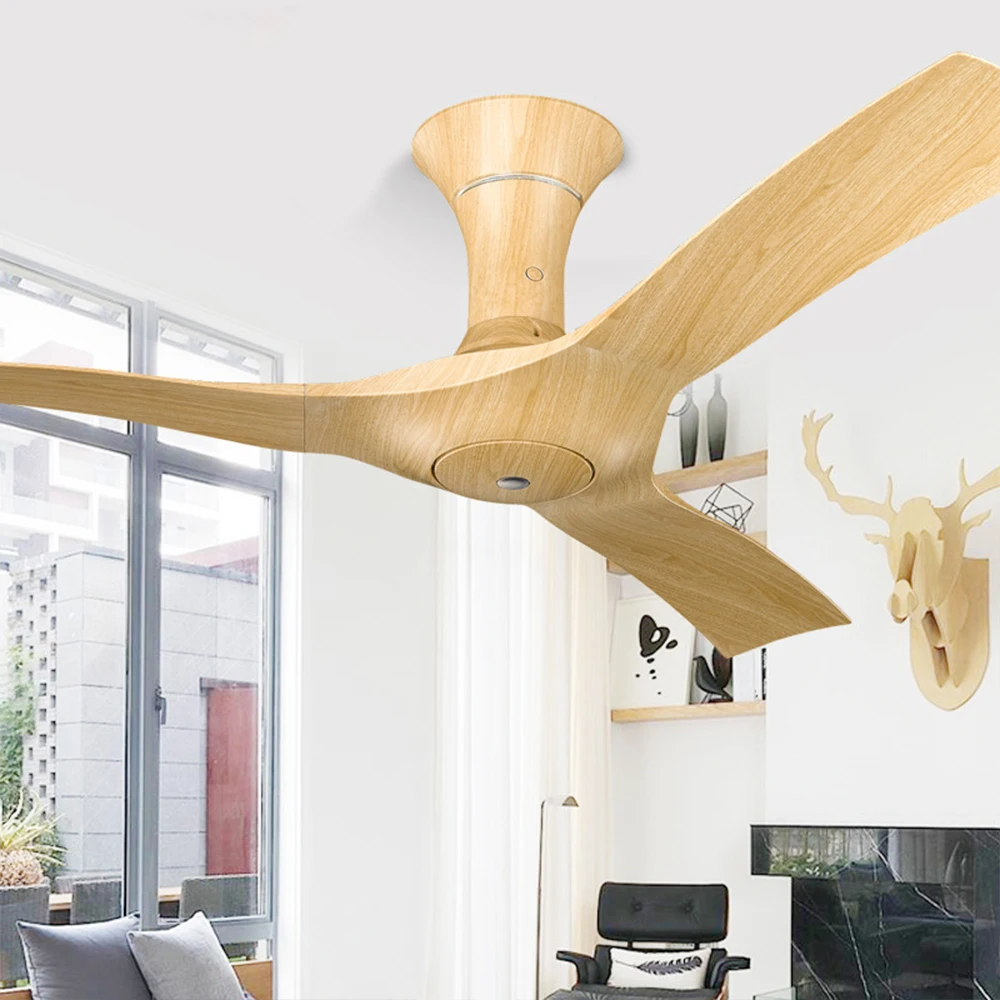 Preise Holz 54 inch Decke Fan Mit Fernbedienung Moderne Nordic 3 ABS Klingen Dachboden Ohne Licht Esszimmer Lampe Fan 220v