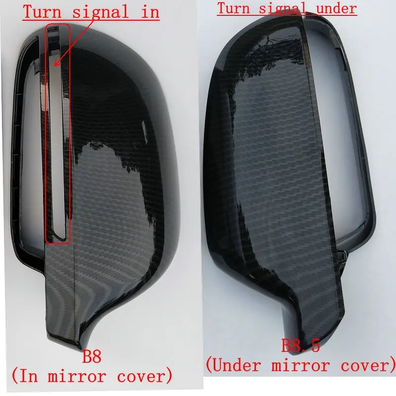 Side Mirror Covers Cap for Audi A6 C6 4F A4 A5 B8 8K Q3 (Carbon Look) SQ3 A8 D3 S4 S5 S6 S8 2008 2009 2012