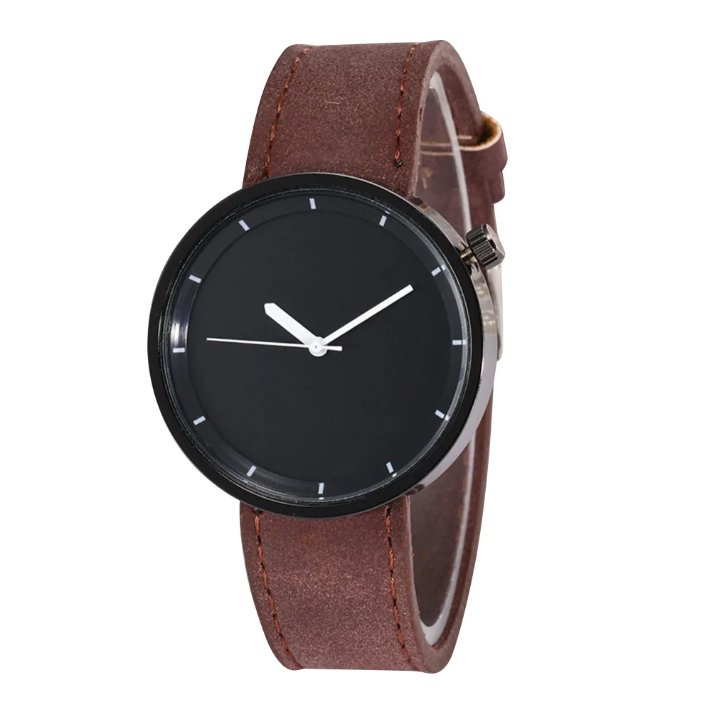 Men Casual Quartz Watches Fashion Handsome Watches Round Dial Leather Strap Couple Watches LL@17