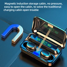 F9 TWS Bluetooth 5.0 Earphone Smart Touch 4500mAh Power Bank Mini Earbuds IPX7 Waterproof Headphone with Mic