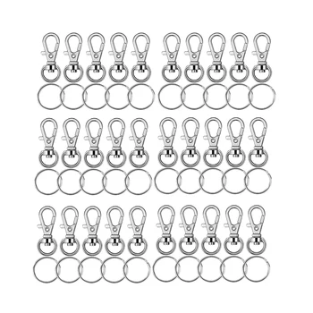 

100Pcs Metal SWIVEL CLASPS CLIPS BAG KEY RING HOOK JEWELRY MAKING KEYCHAINS