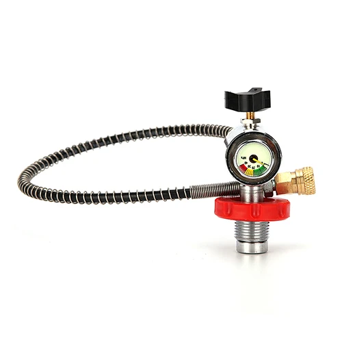 small gauge valve PCP дайвинг клапан CO2 заправочная станция клапан w/40 мм датчик для CF цилиндр воздуха инфляция до небольшой HPA бак Заправка Адаптер 2 - Цвет: small gauge valve
