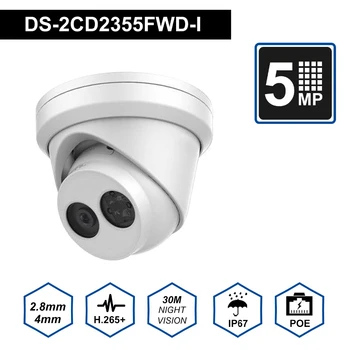 

HIK Original English New H.265+ IP Camera 5MP Network Turret IP Camera DS-2CD2355FWD-I English Version Security Camerat