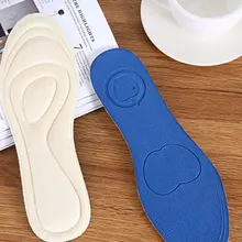 Semelles orthopédiques 4D en mousse à mémoire de forme, pour chaussures, respirantes, chaudes, plus épaisses, antichoc, pieds plats, Support d'arc, Massage plantaire 