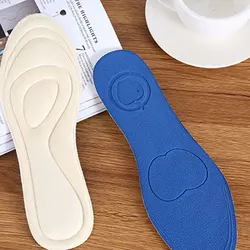 Semelles orthopédiques 4D en mousse à mémoire de forme, pour chaussures, respirantes, chaudes, plus épaisses, antichoc, pieds plats, Support d'arc, Massage plantaire 