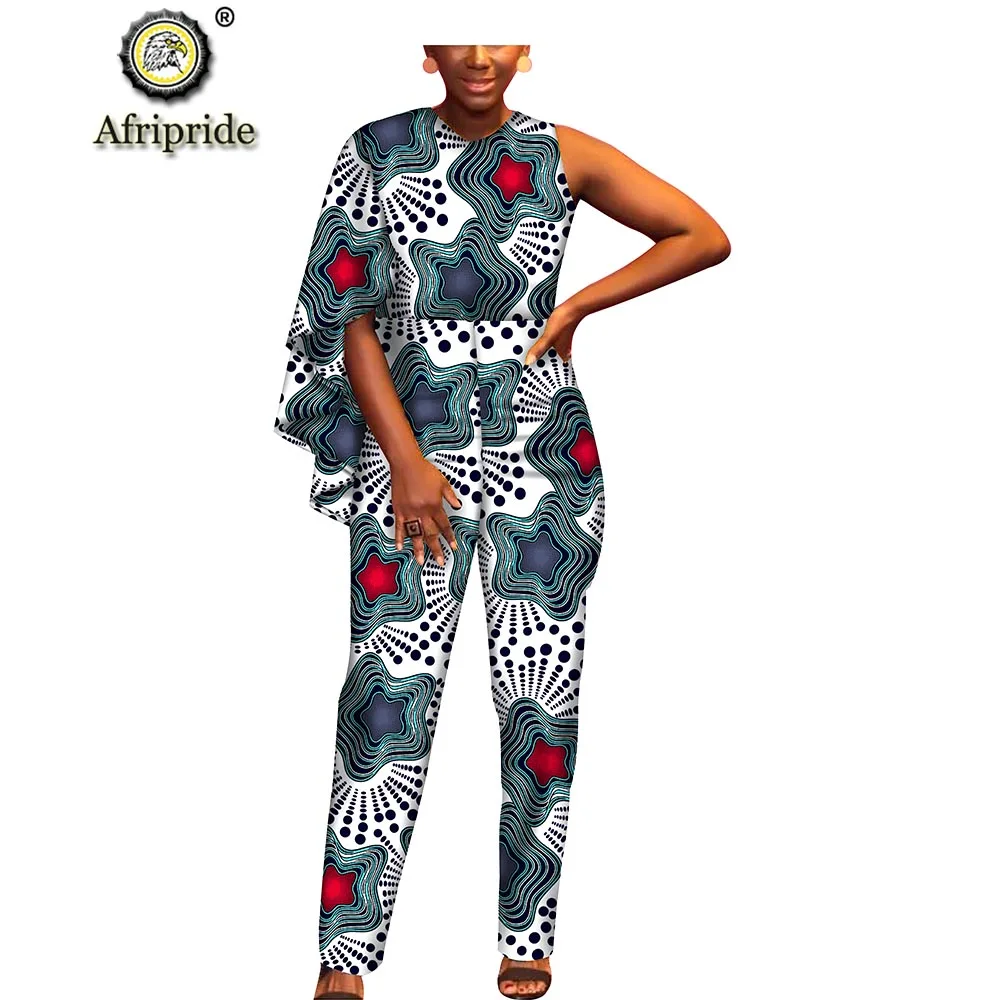 Африканские Комбинезоны для женщин AFRIPRIDE dashiki bazin riche из чистого хлопка Анкара печать частная одежда S1829003 - Цвет: 341X