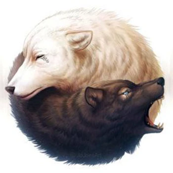 

Hot Selling Diamond Painting Cross Stitch Needlework Mosaic 3d Diamond Embroidery Black White Wolf Full Drill Rhinestones Ny087