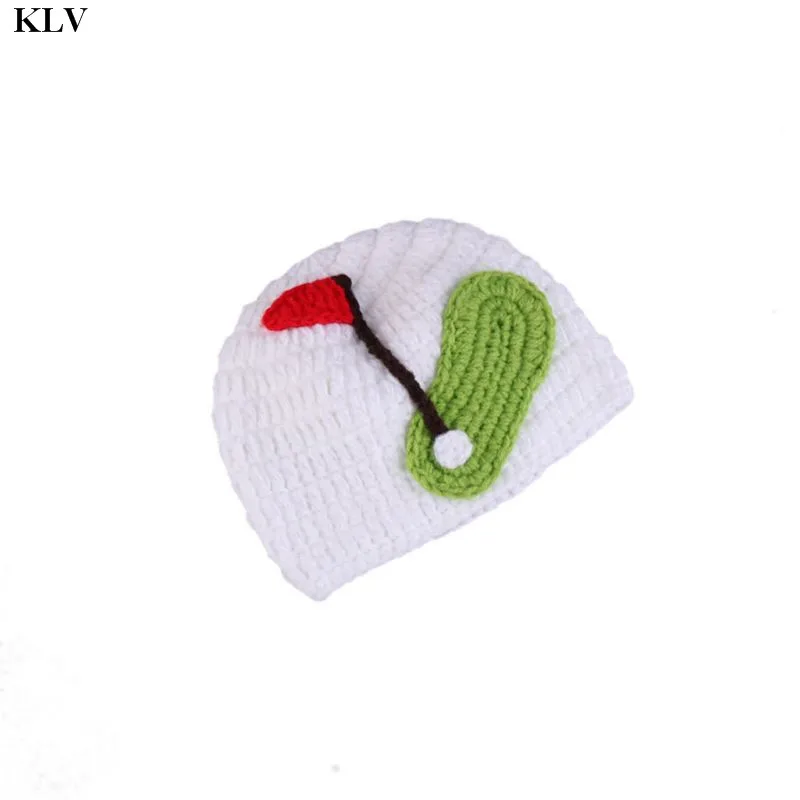KLV Новорожденный Фотография реквизит для детей фото вязанный крючком костюм Детская шапка набор девочка Мальчик вязать Теплый мультфильм собака лягушка детская шапка для 0-3 м