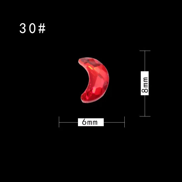 10 шт./упак. нейл-арта украшения камни с плоской задней частью Форма капли воды с украшением в виде кристаллов красная мозачиная Стекло Стразы для украшения аксессуары - Цвет: 30