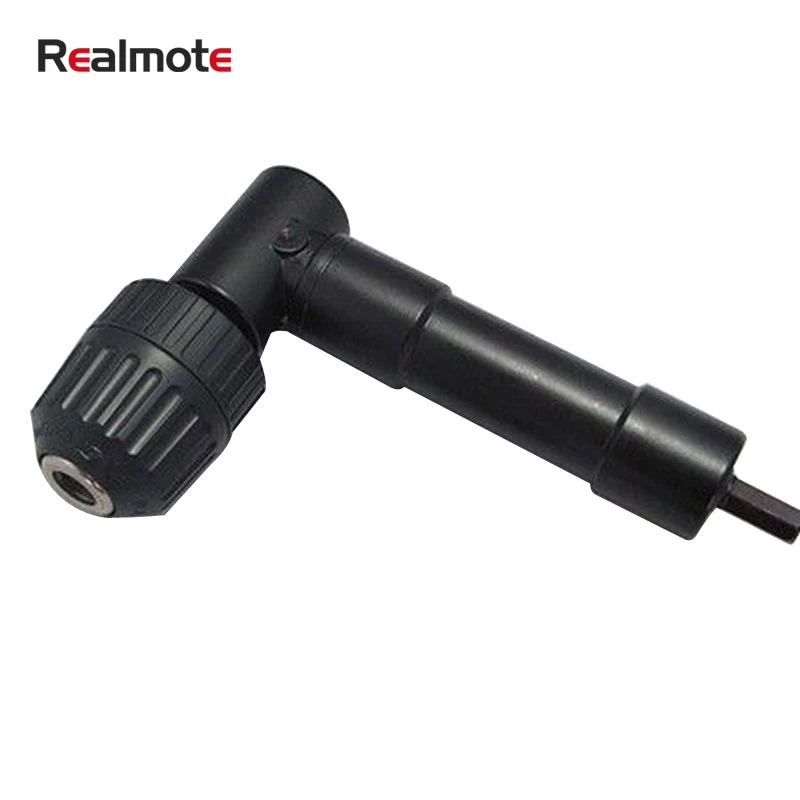 

Realmote 90 Degree 8mm Adjustable Hex Angle Screwdriver Extension Socket Holder Adapter 0.8-10mm Chuck Keyless Drill Tool