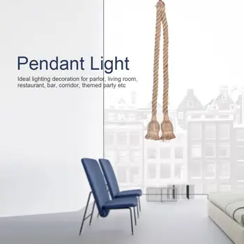 

Country Retro Hemp Rope Pendant Light Lamp E27 Base Loft Style