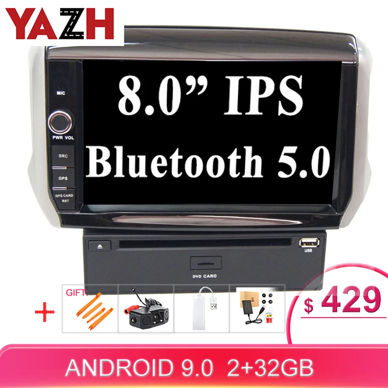 YAZH android 9 0 dvd плеер для peugeot 208/2008 2013 2014 2015 2016 Авторадио в автомобиль gps навигация