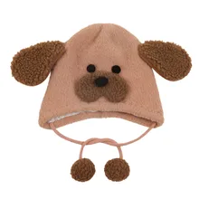 Милые береты из твида с мультяшным принтом лисы; детская зимняя шапка; женская вязаная шапка; шарф; Комплект детских шерстяных беретов с героями мультфильмов