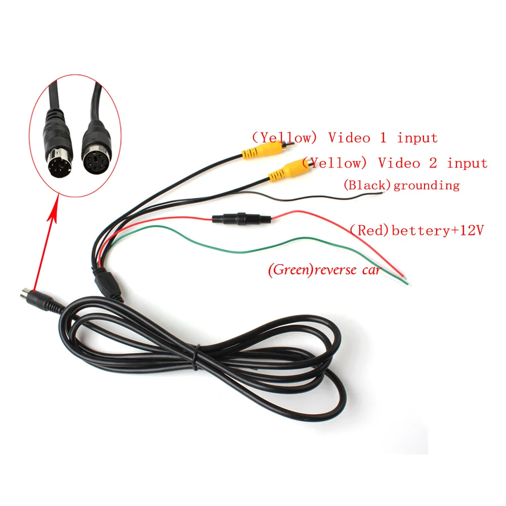 7 дюймовый 2CH HD 800*480 TFT ЖК экран Автомобильный монитор для камеры заднего вида