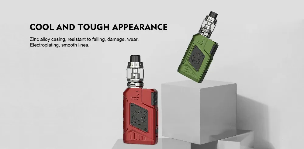Original TESLA P226 Miltary Style vape kit 220w with 096inch OLED Screen Box Mod Temperature Control mode Electronic Cigarette (35)