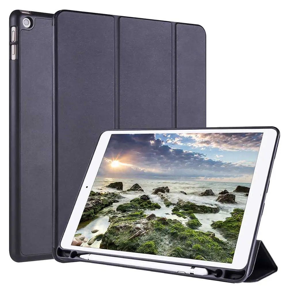 Чехол для iPad 7 10,2 дюймов Air 3 Pro 10,5, чехол для планшета с карандашом, кожаный флип-чехол, умный чехол для iPad Mini 5 4