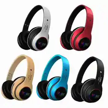 

LED Light Wireless Bluetooth Headphones 3D Stereo Earphone Over Ear Noise Cancelling Foldable Stereo Headphone Headset