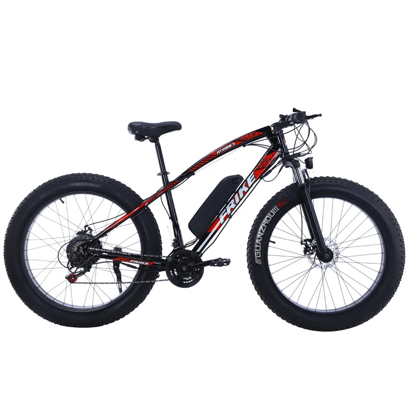 26 inch 4.0 fat tire electric bicycle mountain 48V1000W power lithium 18AH snowmobile integrated wheel variable speed beach bike