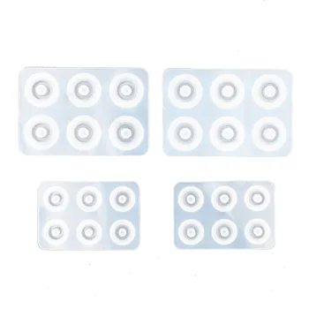 

Silicone Mold 12mm 16mm flat ball beads with hole 6 compartment epoxy Resin Silicone Mould handmade Craft Jewelry Making