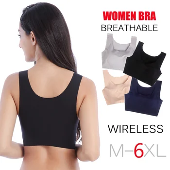 

Women Fitness Sport Underwear U Neck Breathable Push up Bras Running Athletic Plus Size Wireless Brassiere