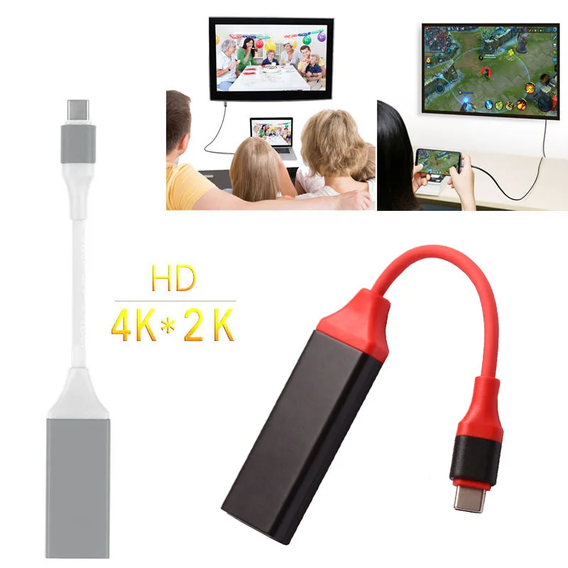 HDTV видео адаптер USB C USB3.1 Тип телефон аудио к HDMI 4K ТВ для Samsung Galaxy S8 S9 Plus Note 8 Note9 LG G5