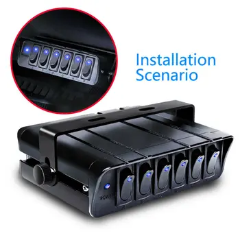 

12V Switch panel box Rocker Strobe Light Toggle Controller Accessories