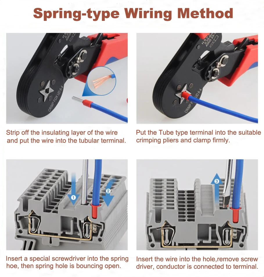 Spring type wiring method