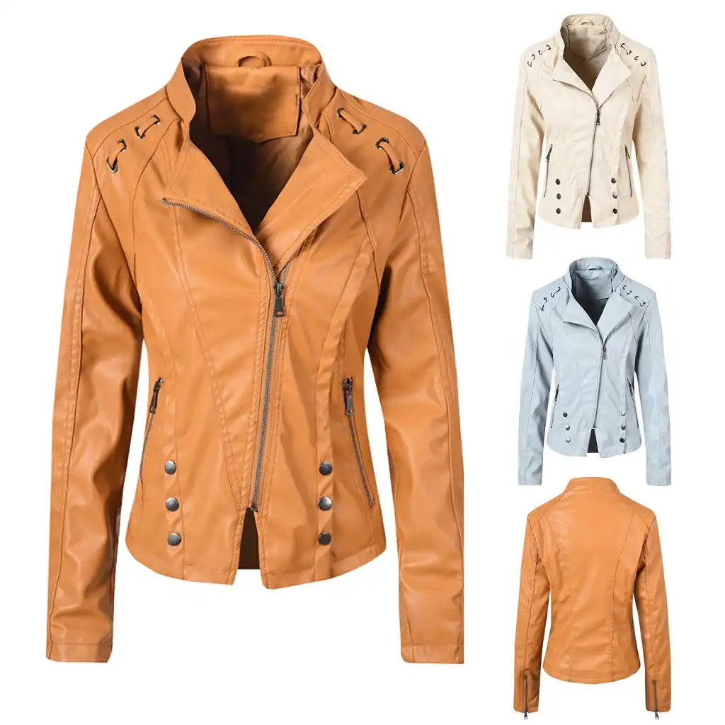 klv jacket 姢 inter warm women short coat leather jacket parka