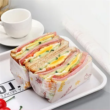

100Pcs/Lot Wax Paper Food Grade Grease Paper Food Wrappers Wrapping Paper For Bread Sandwich Burger Fries Oilpaper Baking Tools